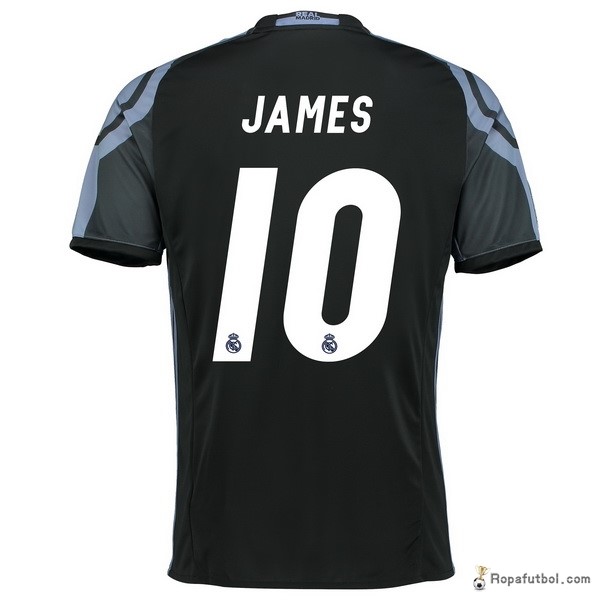 Camiseta Real Madrid Replica Tercera Ropa James 2016/17 Negro